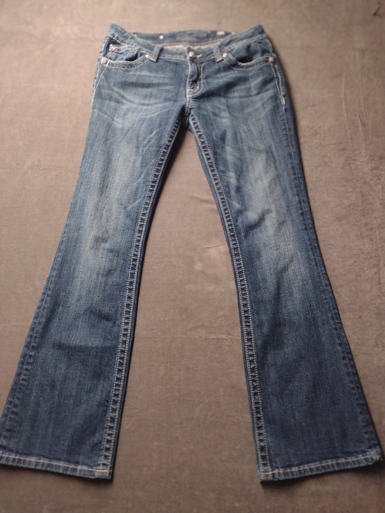 Miss Me Denim - Miss Me 29/30 Blue Flare Embellished Distressed Jeans